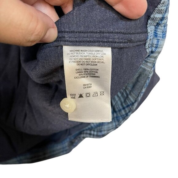 COLUMBIA Flannel Blue Plaid Button Down Jacket Shirt Men's Size XXL Lined - Picture 5 of 8